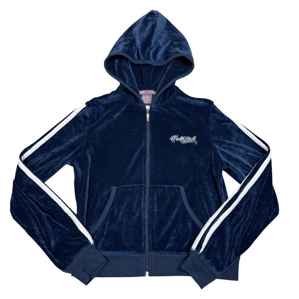 Y2K Hale Bob Womens Size S Velour Zip Front Jacket